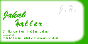 jakab haller business card